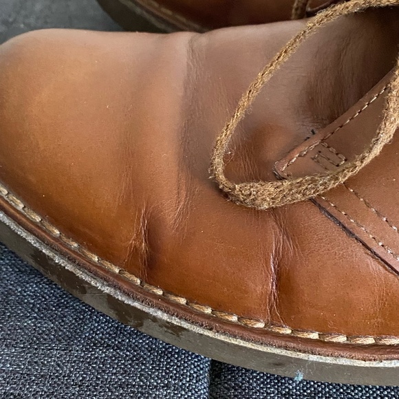 Clarks Mens Brown Leather Casual Chukka Desert Boots - Sz-10.5 - Picture 13 of 16